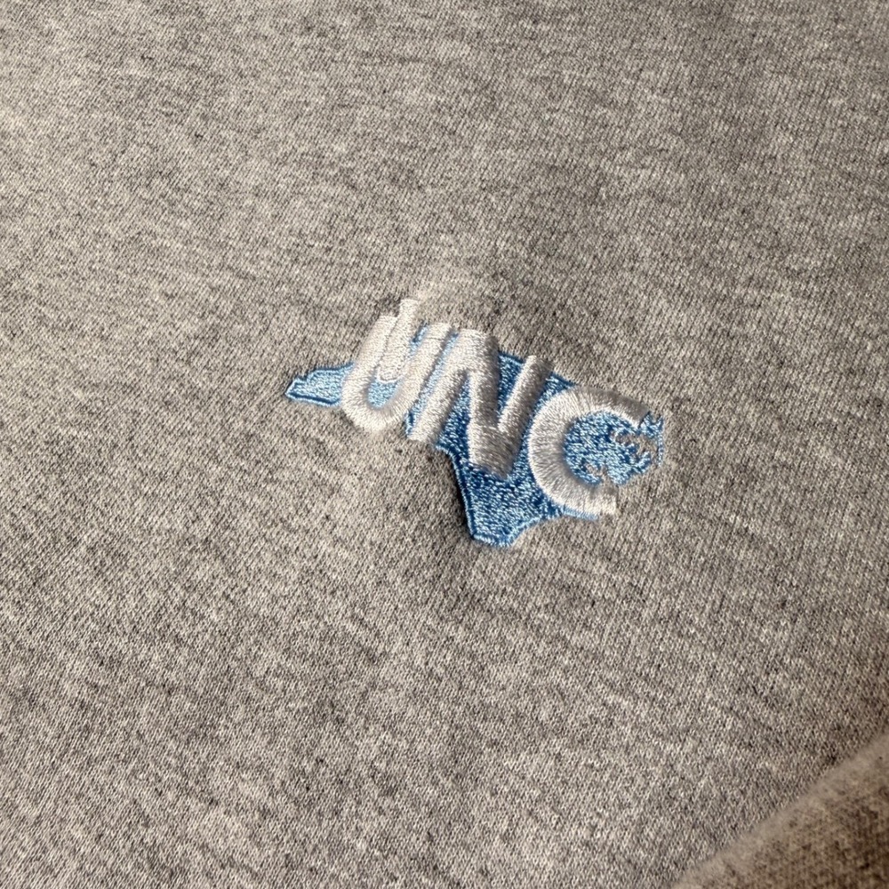 Champion UNC Tar Heels Crewneck Sweatshirt Gray Embroidered Logo XXL - Picture 5 of 11